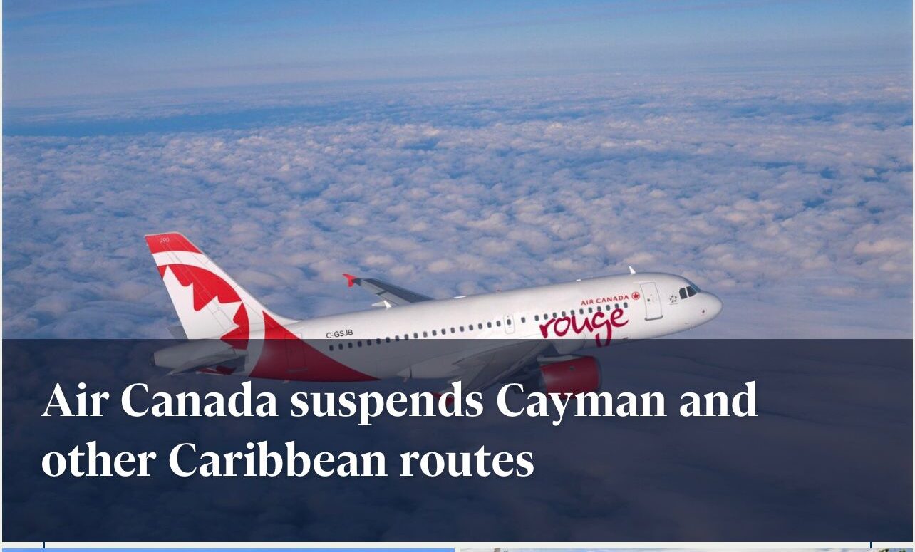 Air Canada flight cancellation has Cayman travelers confused! - Cayman Marl  Road