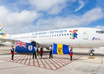 Cayman Airways celebrates inaugural flight to Barbados