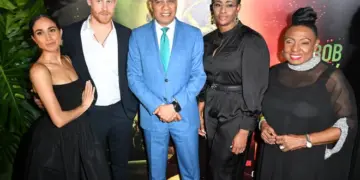 Prince Harry and Meghan attend Bob Marley movie premiere in Ja